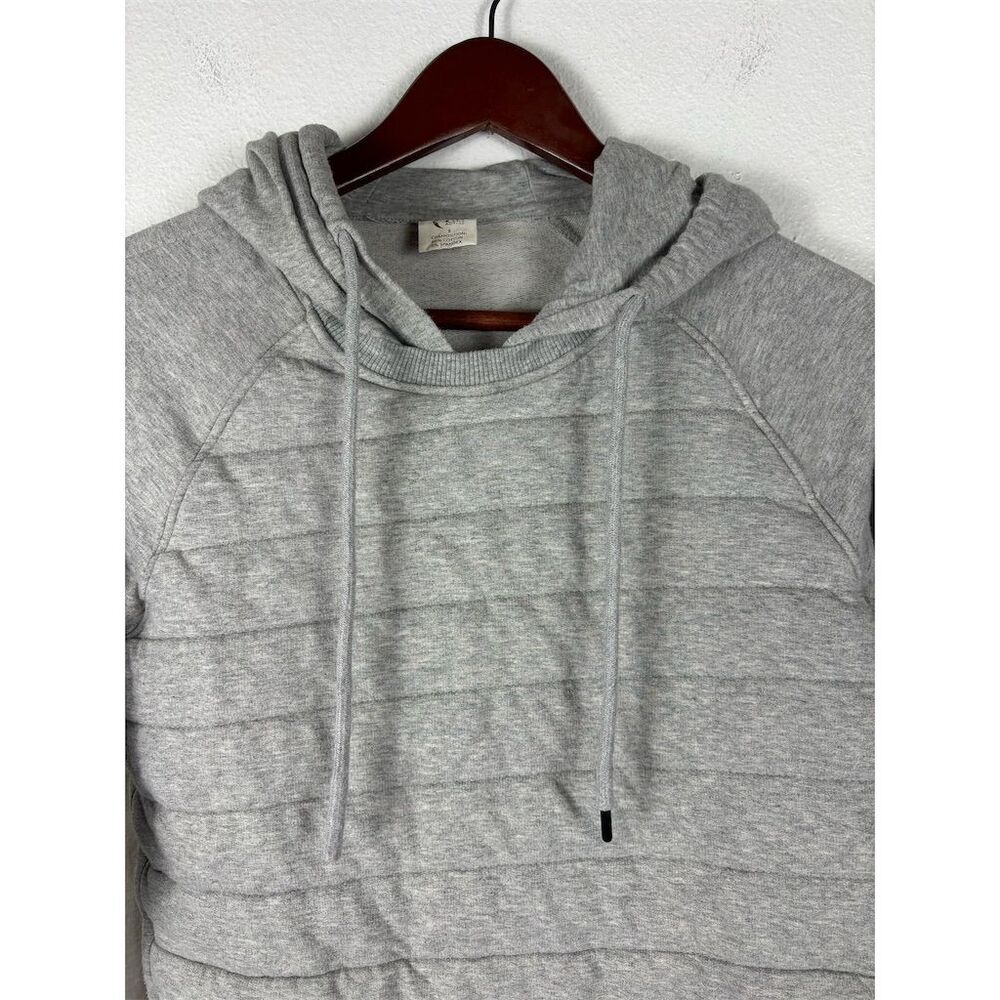 Zyia Combo Active Heather Gray Quilted Pullover Hoodie Size Women's Small - Picture 7 of 7